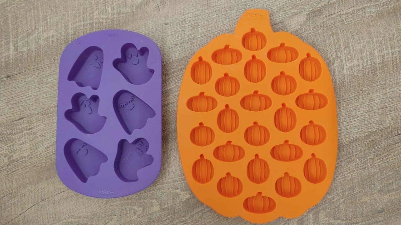 Halloween soap moulds - ghosts and pumpkins
